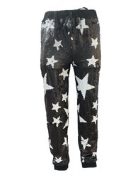 Men's Sparkle Star Joggers - Black