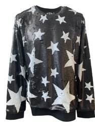 Men's Sparkle Star Sweatshirt - Black