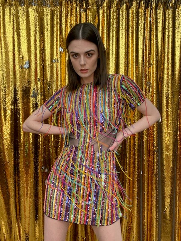 Rainbow Fringe Dress - Multi