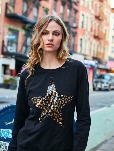 Any Old Iron Women's Leopard Large Star Sweatshirt product