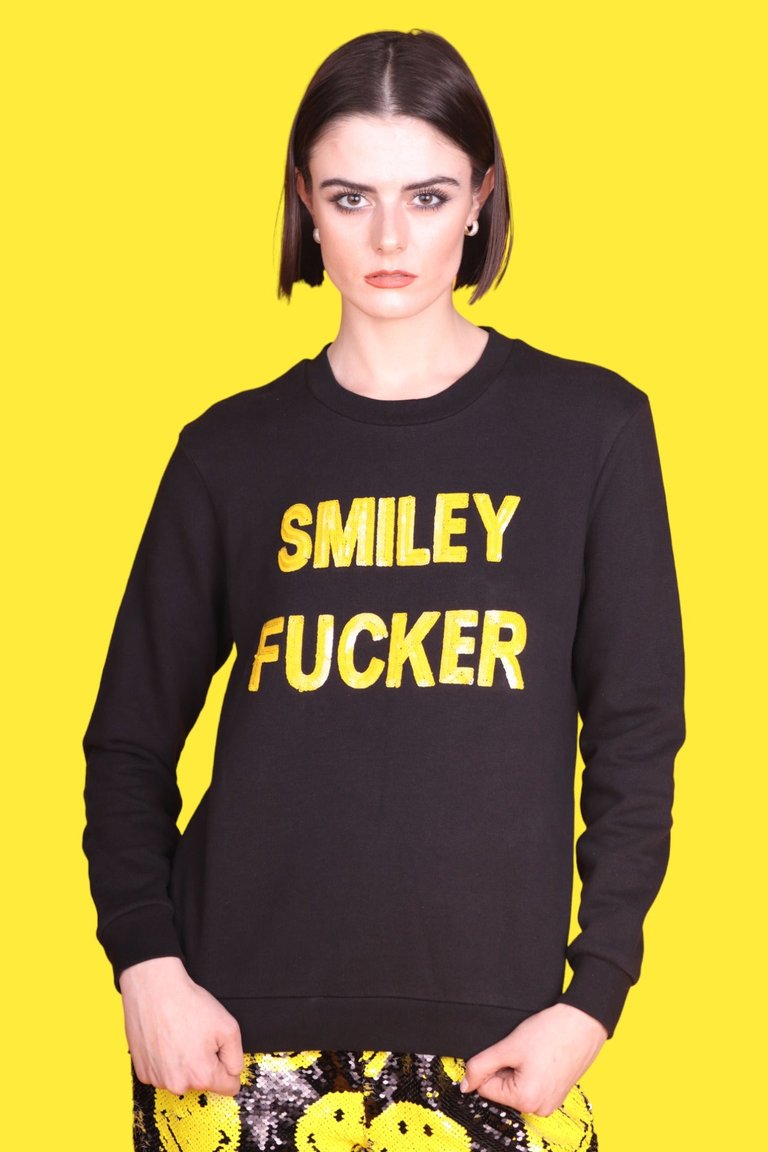 X Smiley Smiley Fucker Sweatshirt - Black