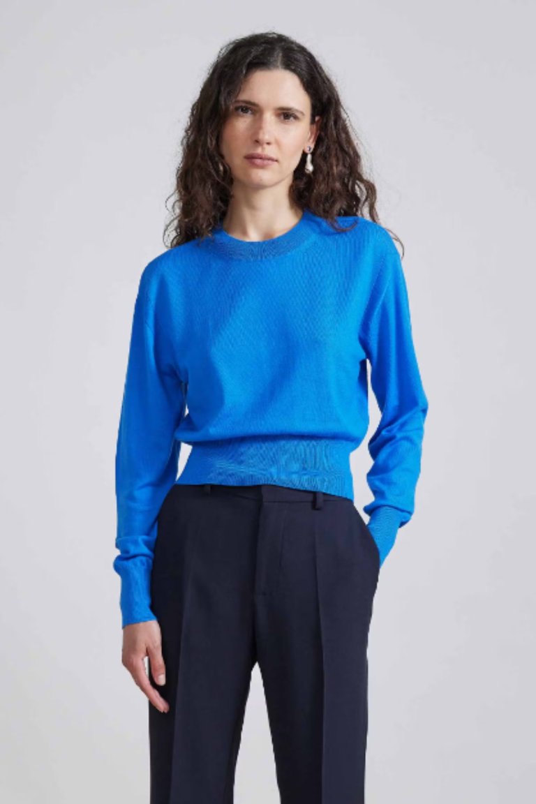 Lauren Clean Crew Neck Sweatshirt - Ceru Blue