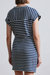 Nina Cinched Mini Dress In Navy & Cream Stripe