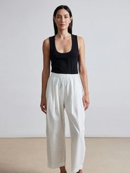 Spa Pleat Pant - Cream