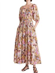 Tilton Belted Tiered Maxi Dress - Wildflowers Cream Multi