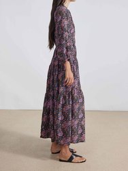 Trinidad Maxi Dress In Folk Foliage