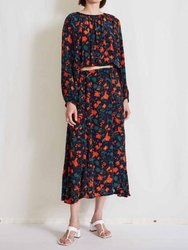 Valley Drape Skirt - Vibrant Floral