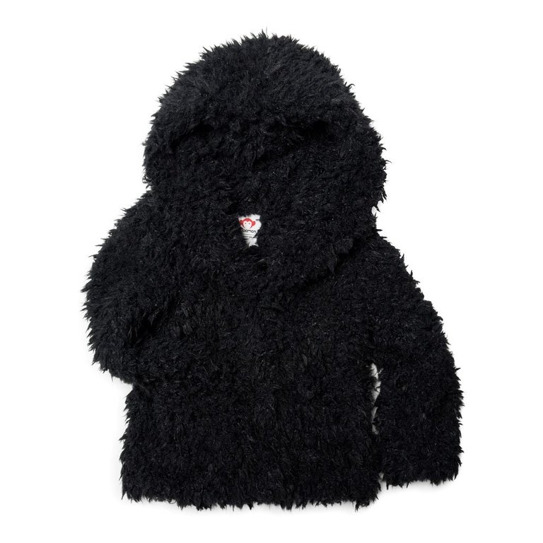 Black Cleo Fluffy Coat