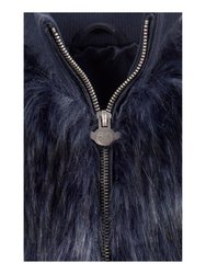 Navy Zoe Fur Jacket