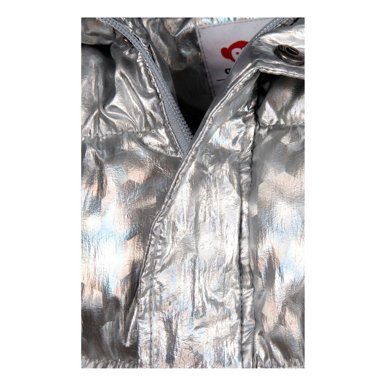 Silver Illusion Puffy Coat