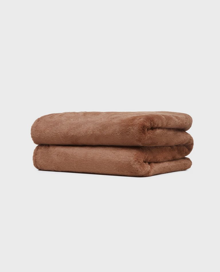 Brady Blanket - Camel - Brown