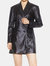 Ciara Vegan Leather Blazer Dress