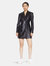 Ciara Vegan Leather Blazer Dress - Noir