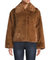 Faux Fur Jacket - Brown