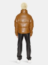 Jemma Vegan Leather Puffer Jacket