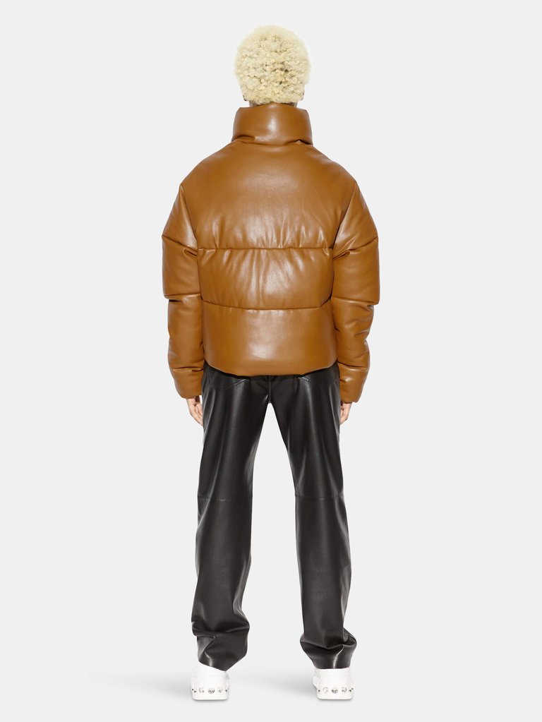 Jemma Vegan Leather Puffer Jacket