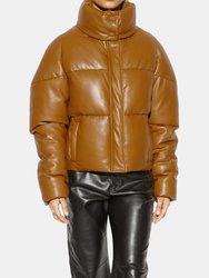 Jemma Vegan Leather Puffer Jacket