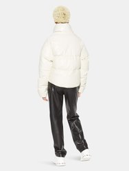 Jemma Vegan Leather Puffer Jacket