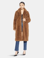 Siena Faux Fur Coat - Camel