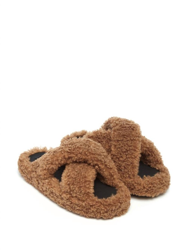 Women's Biba Luxe Teddie Slippers In Hazelnut