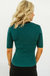 Faux Wrap Knit Top In Emerald Green