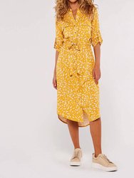 Floral Dress - Mustard/Yellow
