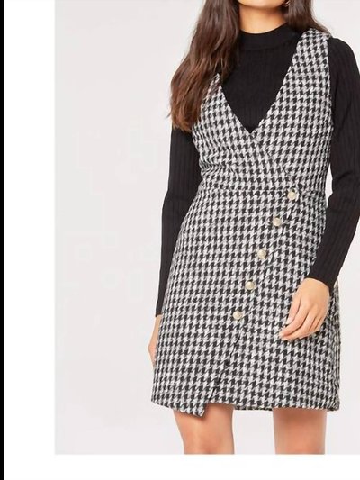APRICOT Houndstooth Mini Dress In Black product