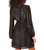 Lurex Jacquard Chiffon Wrap Dress In Black