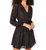 Lurex Jacquard Chiffon Wrap Dress In Black - Black