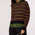 Plaited Knit Stripe Jumper In Black - Black