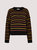 Plaited Knit Stripe Jumper In Black