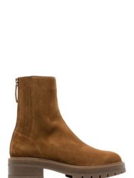 Saint Honore Combat Ankle Boot In Chestnut - Chestnut
