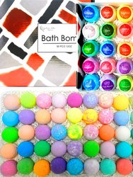 50 Bath Bombs Gift Set by Joanne Arden. Natural, Organic, Moisturizing, Sulfate Free