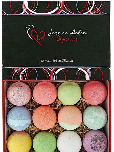 Arden Organics Joanne Arden 12 Piece Bath Bombs Gift Set. Premium Natural, Moisturize product