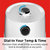 3 Qt. White Teflon-Free Ceramic Air Fryer with Recipe Book