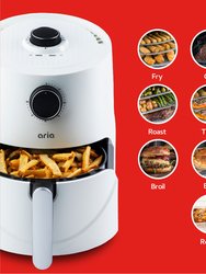 3 Qt. White Teflon-Free Ceramic Air Fryer with Recipe Book