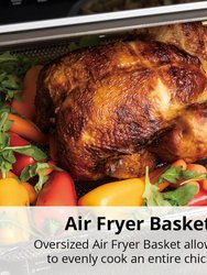 30 Qt. Stainless Steel Air Fryer with Touch Screen and Recipe Book