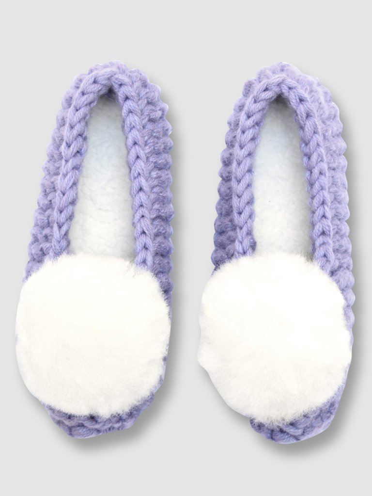 Ballerina Pom Alpaca Slipper - Lilac