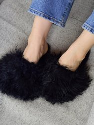 Suri Alpaca Slipper - Black