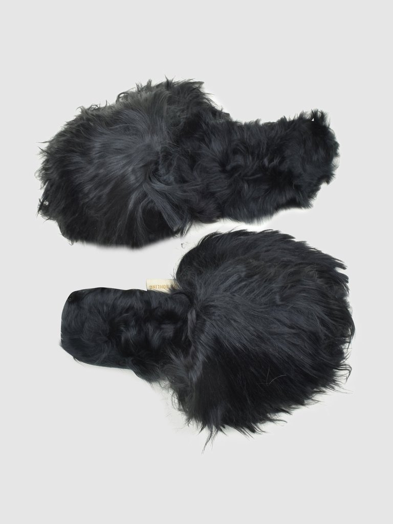 Suri Alpaca Slipper - Black