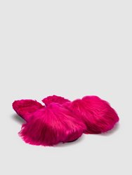 Suri Alpaca Slipper - Fuchsia - Fuchsia