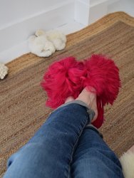 Suri Alpaca Slipper - Fuchsia