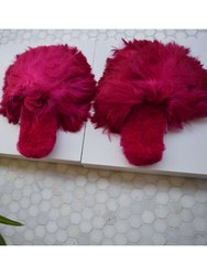 Suri Alpaca Slipper - Fuchsia