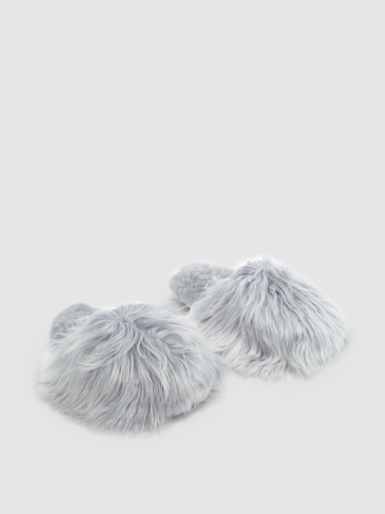 Suri Alpaca Slipper - Grey - Grey