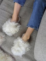 Suri Alpaca Slipper White