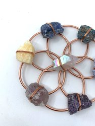 Aura Balancing Small Flower of Life Healing Crystal Grid