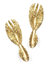 Cast Lettuce Salad Servers - Gold