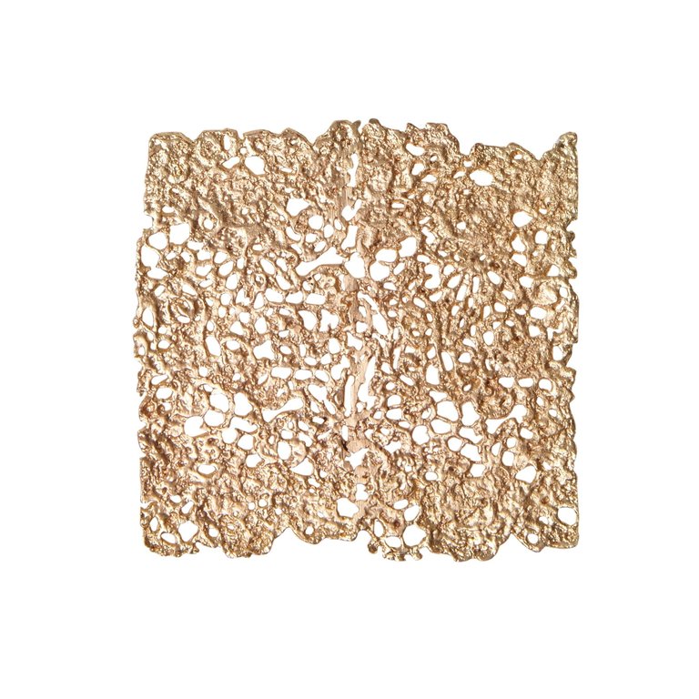 Cast Square Lace Coaster - Gold