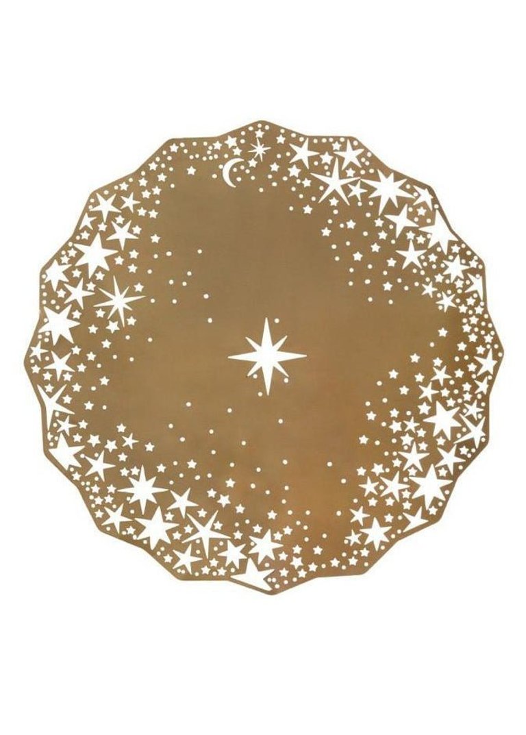 Celestial Metal Placemat Charger - Gold