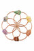 Chakra Balancing Flower of Life Healing Crystal Grid - Rose Gold